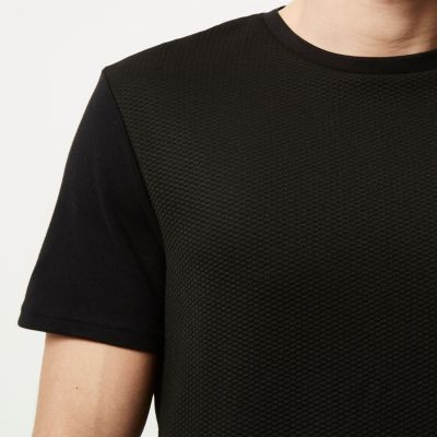 Black dotty texture t-shirt